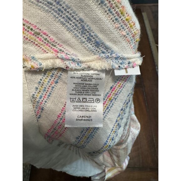 Lou & Grey Dress Diagonal Rainbow Stripe Sleeveless Swing Sundress Small - Picture 4 of 10